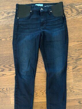 7 for All Mankind B(air) The Ankle Skinny Maternity Dark Blue Jeans Size 27